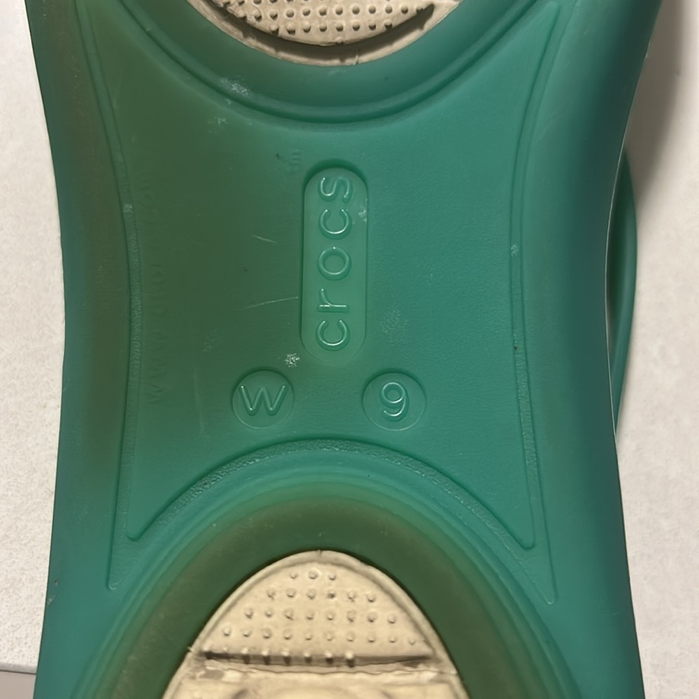 Crocs Isabella Flat Sandal Shoes Women’s Island Green size 9 Kelly sandals - Picture 10 of 13
